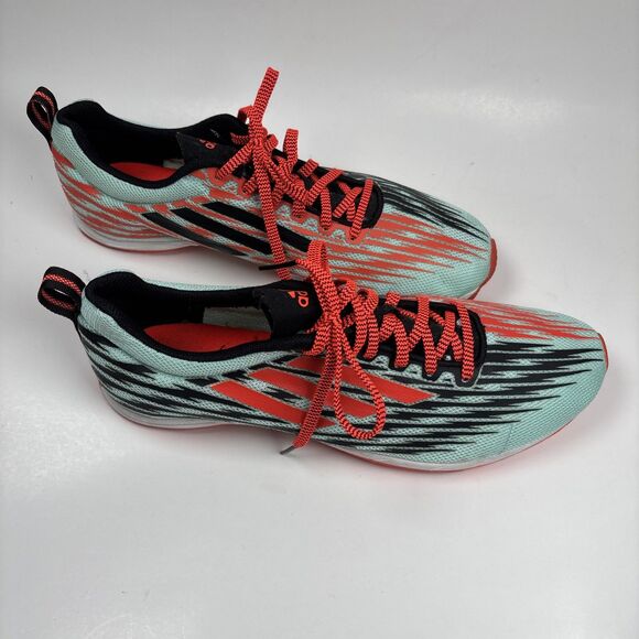 Adidas Unisex Track Spikes Sprint Shoes US 9.5 Mint Coral racing cleats main image 14